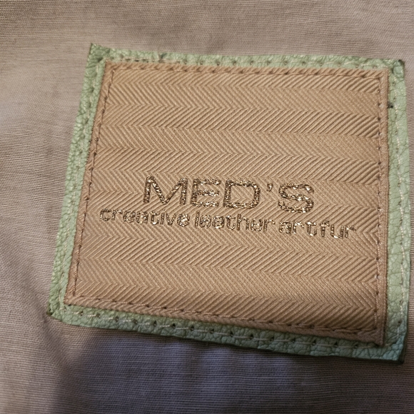 Green genuine Leather Women's Jacket - Picture 3 of 12